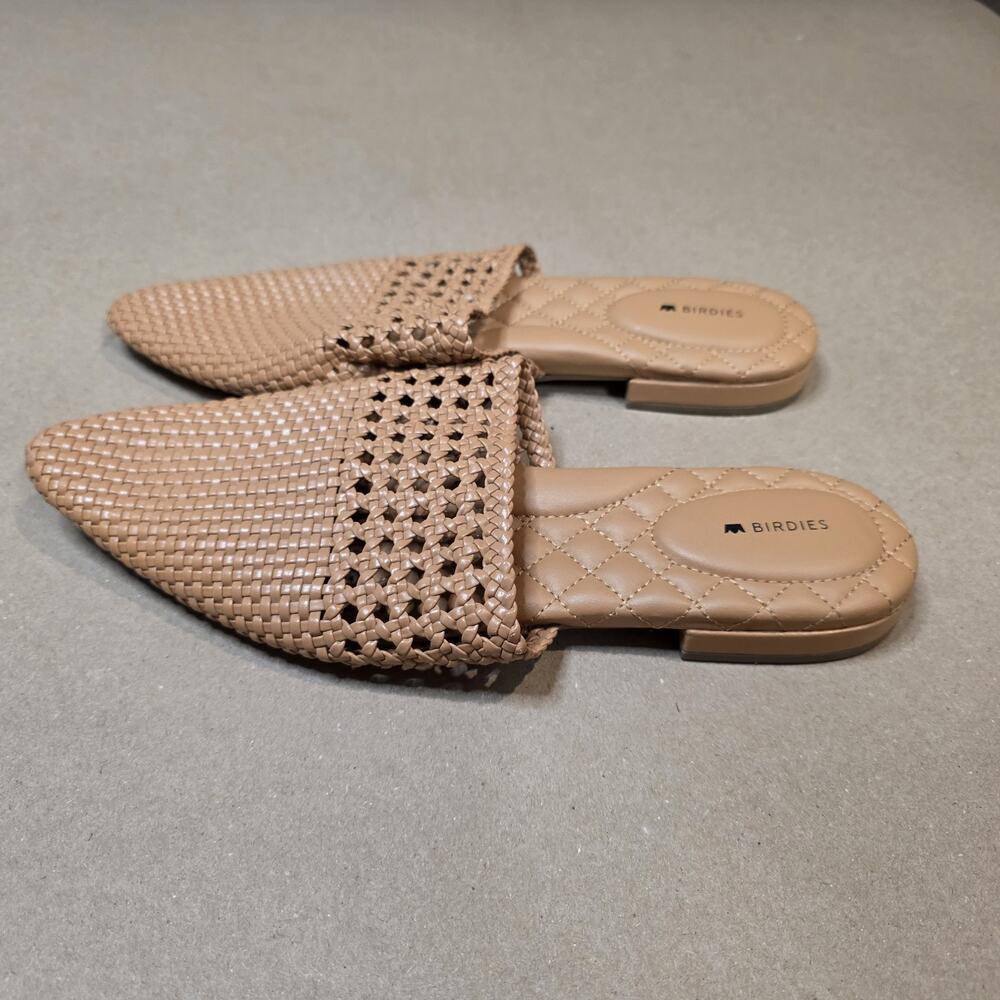 Birdies The Dove Vegan Leather Mules Flats Shoes Women's Sz 11 Tan NWOT - Picture 2 of 8